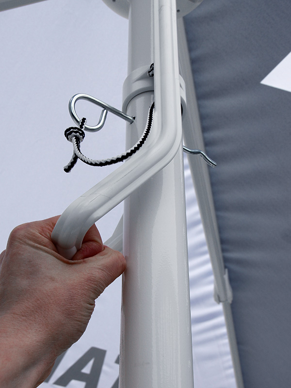 Eenvoudig klik mechanisme voor promotionele parasol
