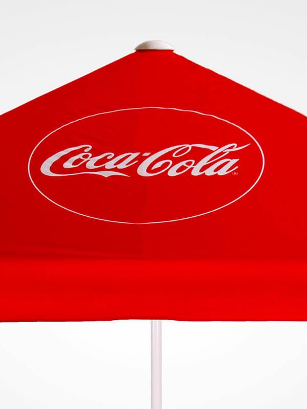 Promotionele parasol met full-colour logo bedrukking