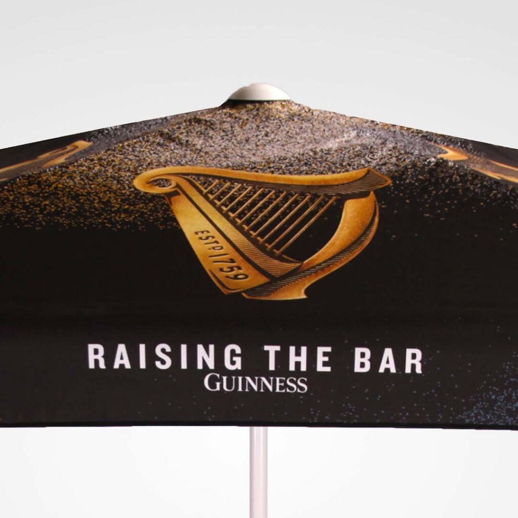 Promotionele parasol met full-colour logo bedrukking